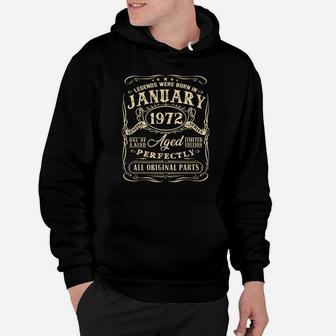 Funny Tee Legends Were Born In January 1972 49Th Birthday Hoodie | Crazezy