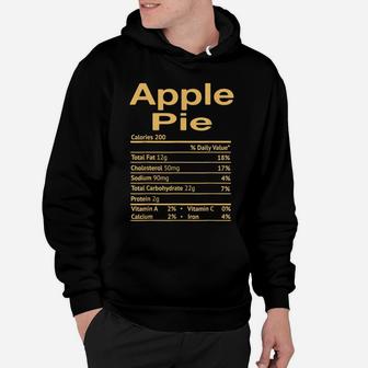 Funny Thanksgiving Christmas Food Apple Pie Nutrition Facts Hoodie | Crazezy