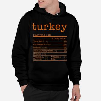 Funny Thanksgiving Christmas Food - Turkey Nutrition Facts Hoodie | Crazezy
