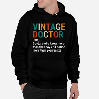 Funny Vintage Doctor Definition Noun Medical Hoodie | Crazezy UK