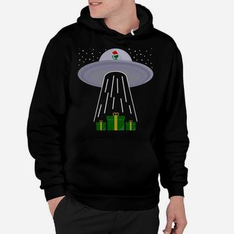 Funny Xmas Believe Alien Ufo - Ugly Christmas Sweatshirt Hoodie | Crazezy