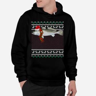 Funny Xmas Santa Hat Speckled Trout Ugly Christmas Hoodie | Crazezy