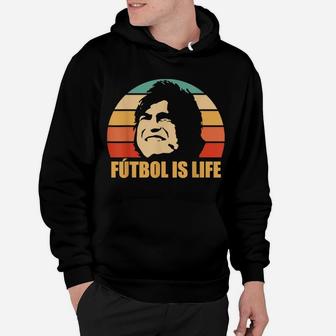 Futbol Is Life Football Lover Soccer Funny Vintage Hoodie | Crazezy