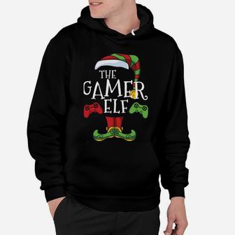 Gamer Elf Family Matching Christmas Funny Gaming Pajama Pj Hoodie | Crazezy