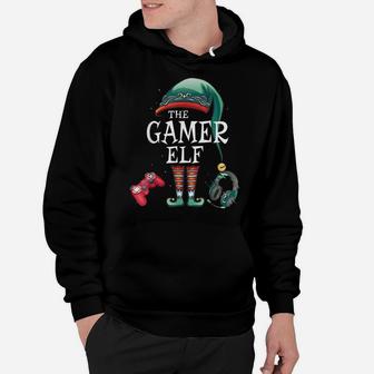 Gamer Elf Family Matching Christmas Group Funny Pajama Hoodie | Crazezy
