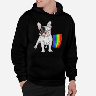 Gay Lesbian Lgbt Pride Flag French Bulldog Hoodie - Monsterry UK