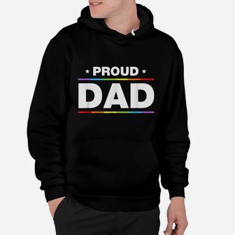 Gay Pride Proud Dad Lgbt Parent Father's Day Gift Hoodie | Crazezy