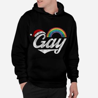 Gay Santa Rainbow Lgbt-Q Pride X-Mas Holiday Christmas Gifts Sweatshirt Hoodie | Crazezy