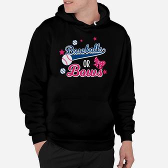 Gender Reveal Party Shirts Funny Baseball Or Bows Shirt Hoodie - Thegiftio UK