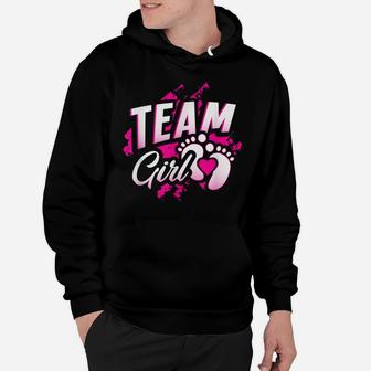 Gender Reveal Team Girl Baby Shower Party Gift Pink Blue Hoodie | Crazezy AU