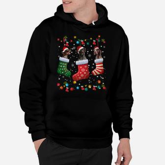 German Shorthaired Pointer Christmas Socks Funny Xmas Pajama Sweatshirt Hoodie | Crazezy CA