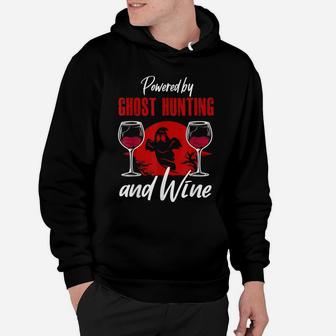 Ghost Hunting Shirt Funny Wine Lover Ghost Hunter Paranormal Hoodie | Crazezy
