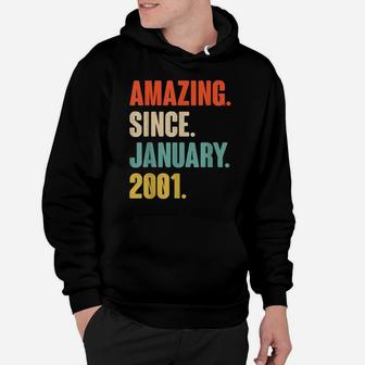 Gift For 20 Year Old - Amazing Since January 2001 Birthday Hoodie | Crazezy UK