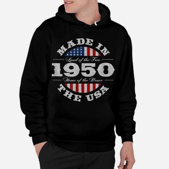 Gift For 70 Year Old Usa 1950 70Th Birthday Hoodie | Crazezy UK