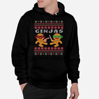 Ginjas Gingerbread Ninjas Funny Ugly Christmas Xmas Gift Sweatshirt Hoodie | Crazezy CA