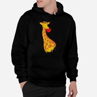 Giraffe Love Valentines Day Hoodie - Monsterry