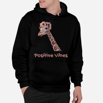 Giraffe Positive Vibes Cute Clever Design Boy Girl Hoodie | Crazezy DE