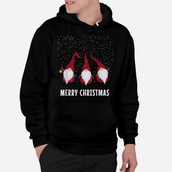 Gnome Santa Merry Christmas Snowing Funny Festive Holiday Hoodie | Crazezy AU