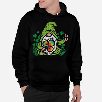 Gnome Tie Dye Shamrock Clover St Patricks Day Hippie Gift Hoodie | Crazezy UK