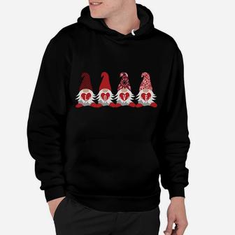 Gnome Valentine's Day Gift Love Hearts Cute Gift For Girls Hoodie | Crazezy