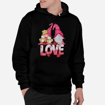 Gnomes Couple Love Valentines Day Gnomies Hearts Gnome Hoodie - Monsterry DE