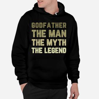 Godfather The Man The Myth The Legend Retro Gift Christmas Hoodie | Crazezy UK