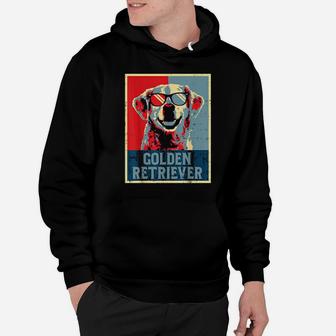 Golden Retriever Obama Poster Vintage Dog Owner Hoodie - Monsterry CA