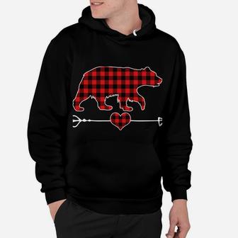 Grammie Bear Christmas Pajama Red Plaid Buffalo Family Gift Hoodie | Crazezy DE