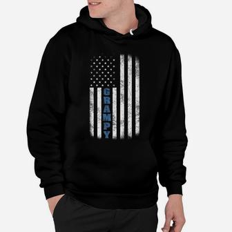 Grampy American Flag Tee Father's Day Grandpa Gift Hoodie | Crazezy