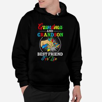 Grandma And Grandson Best Friend For Life Autism Awareness Hoodie | Crazezy