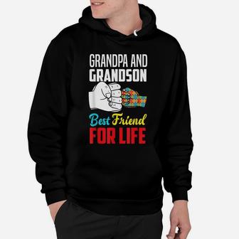 Grandpa And Grandson Best Friend For Life Autism Grandpa Hoodie | Crazezy DE