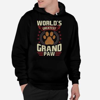 Grandpa Dog Lover Grandpaw Worlds Greatest Grand Paw Hoodie | Crazezy