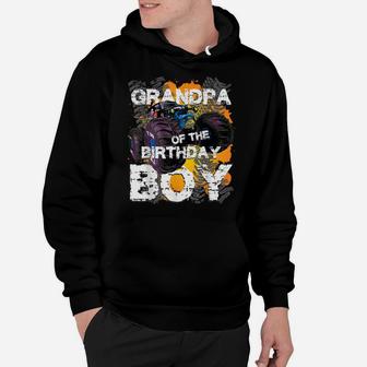 Grandpa Of The Birthday Boy Monster Truck Matching Family Hoodie | Crazezy CA