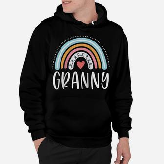 Granny Gifts For Grandma Family Rainbow Graphic Raglan Baseball Tee Hoodie | Crazezy
