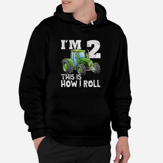 Green Farm Tractor 2Nd Birthday Party 2 Year Old Hoodie | Crazezy AU