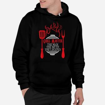 Grill Master The Man The Myth The Legend Chef Hoodie | Crazezy