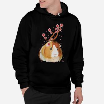 Guinea Pig Shirt Japanese Cherry Blossom Flower Vintage Gift Hoodie | Crazezy