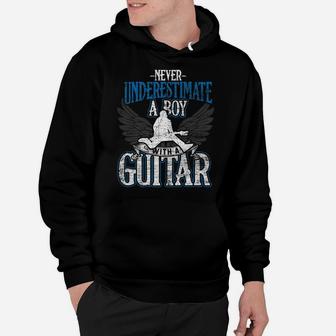 Guitarist Men Boys - Never Underestimate A Boy With A Guitar Hoodie | Crazezy