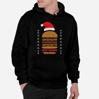 Hamburger Santa Hat Hoodie - Monsterry