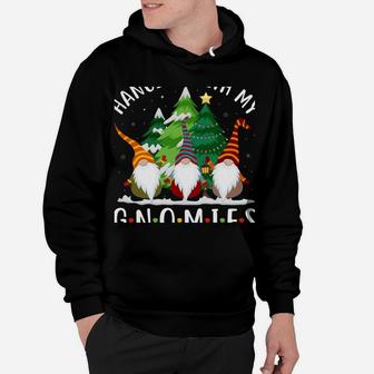 Hanging With My Gnomies Funny Gnome Friend Christmas Tree Hoodie | Crazezy AU