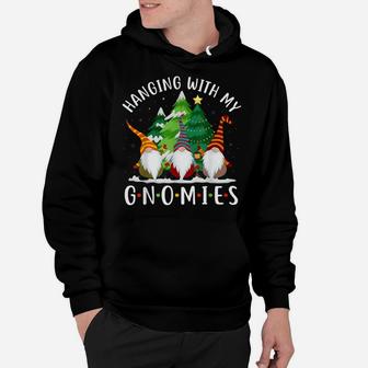 Hanging With My Gnomies Funny Gnome Friend Christmas Tree Hoodie | Crazezy CA