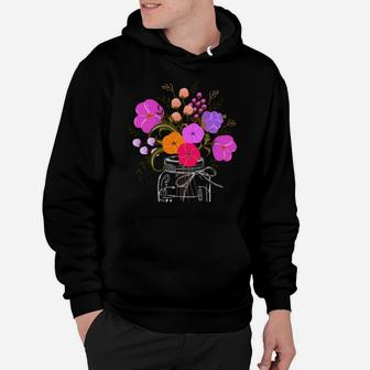 Happiness Is Being A Gaga Shirt Gift For Grandma Mom Flower Sweatshirt Hoodie | Crazezy