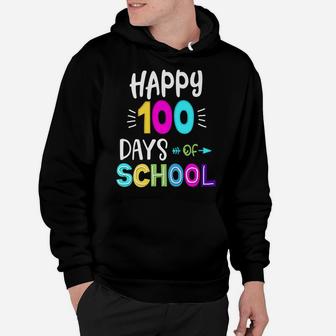 Happy 100 Days Of School Pre-K 1St Grade Teacher Outfit Hoodie | Crazezy UK