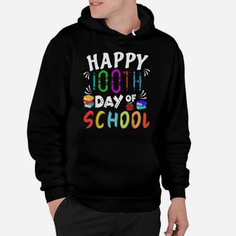 Happy 100Th Day Of School Shirt Student And Teacher Books Hoodie | Crazezy AU