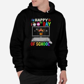 Happy 100Th Day Of School Virtual Teacher Unicorn Girls Hoodie | Crazezy CA