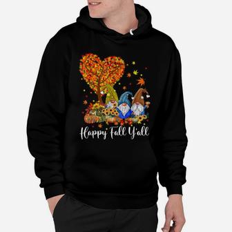 Happy Fall Y'all Gnome Leopard Pumpkin Funny Autumn Gnomes Hoodie | Crazezy UK