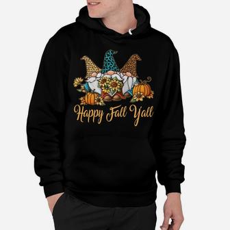 Happy Fall Y'all Gnome Leopard Pumpkin Funny Autumn Gnomes Sweatshirt Hoodie | Crazezy AU