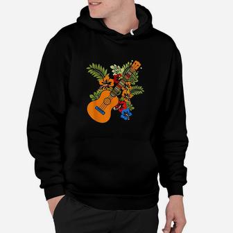 Hawaiin Uke Ukulele Gift Flower Ukulele Aloha Hoodie - Thegiftio