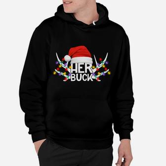 Her Buck Matching Christmas Couples Sweatshirt Hoodie | Crazezy