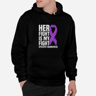Her Fight Is My Fight Purple Ribbon Hoodie | Crazezy CA